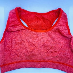 Orange Sports Bra, Dry Fit Fabric, fitness wear